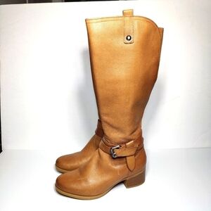 Naturalizer Kim Ankle Strap Almond Toe Knee High Riding Boot Women's Shoes Sz 6M